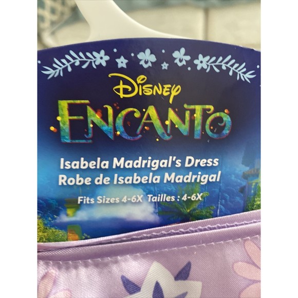 DISNEY ENCANTO ISABELA MADRIGAL FASHION DRESS COSTUME HALLOWEEN SIZE 4-6X NEW!! - Picture 4 of 5